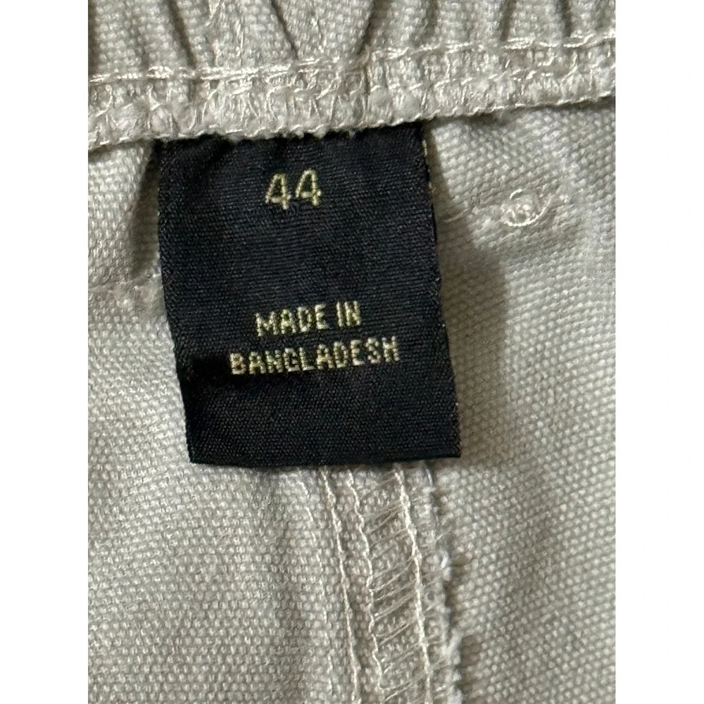 RedHead Mens 44 Khaki Cotton Canvas Cargo Shorts Elastic Waist Tan Hiking